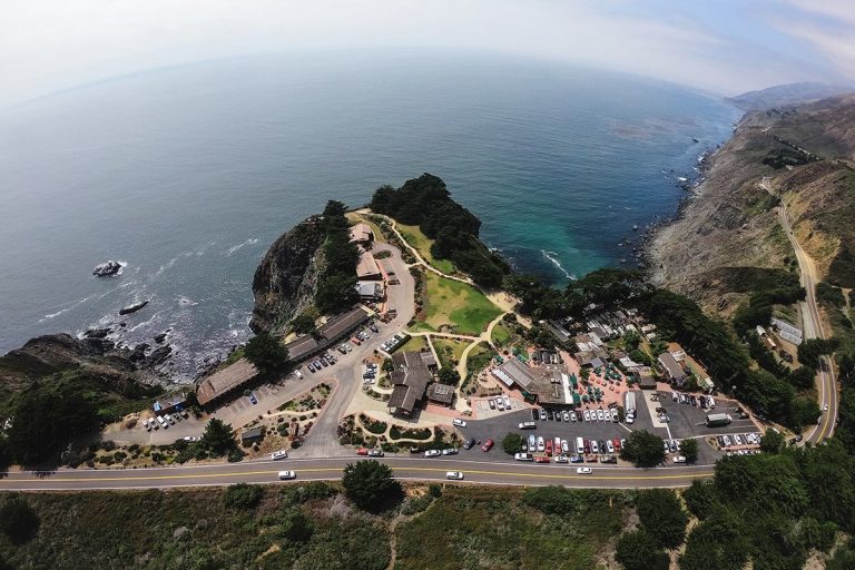 Aerial photo showing the area of Ragged Point